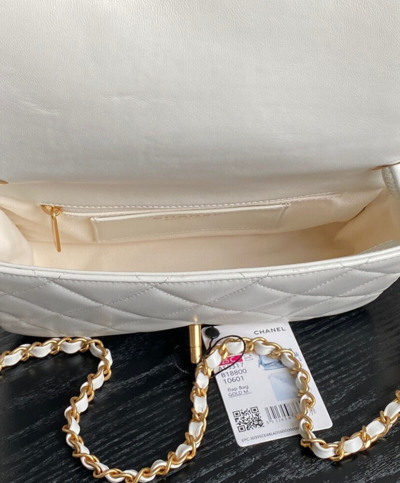 Chanel Flap Bag With Top Handle AS5317 Cream